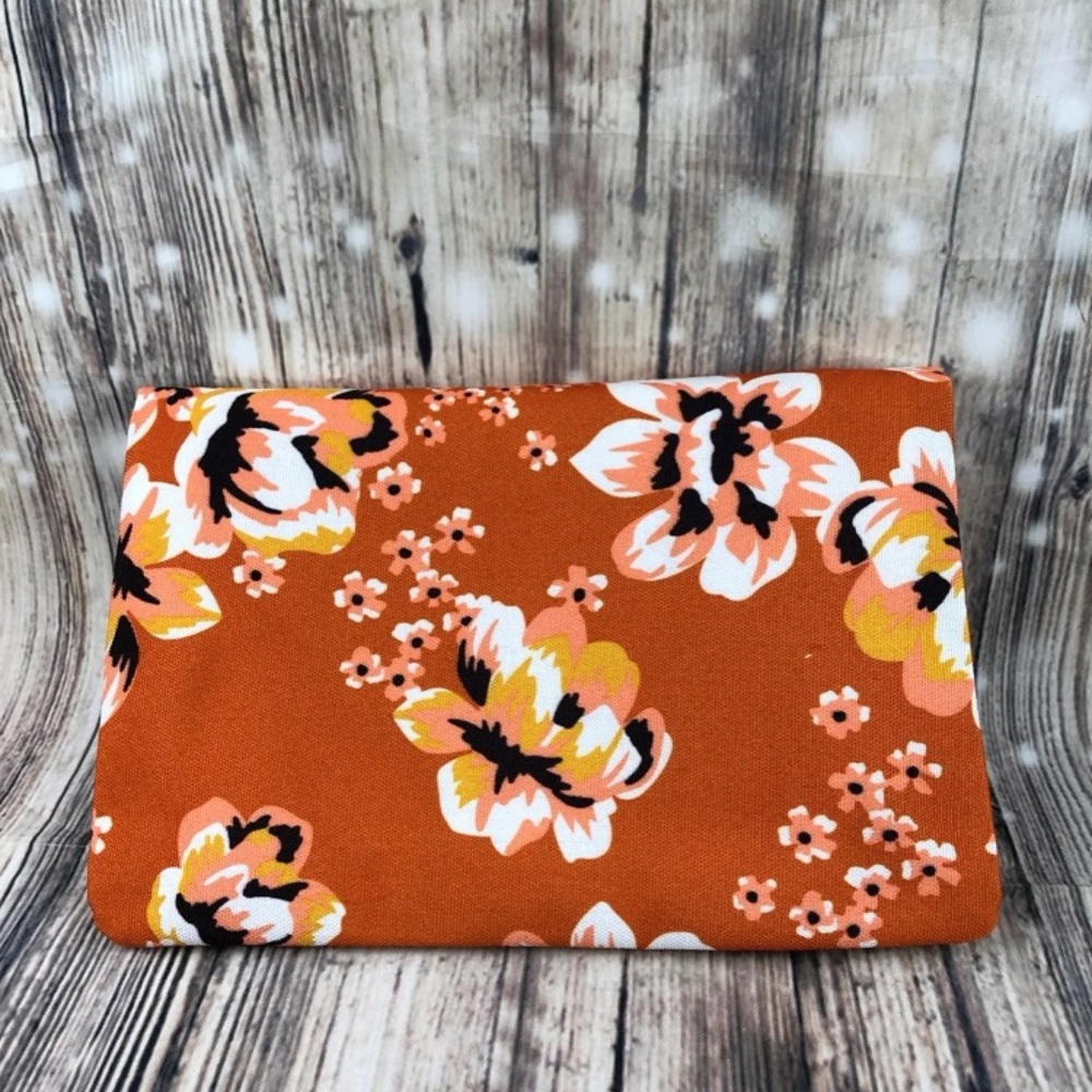 Mustard Yellow Reversible Floral Clutch - Picture 3 of 10
